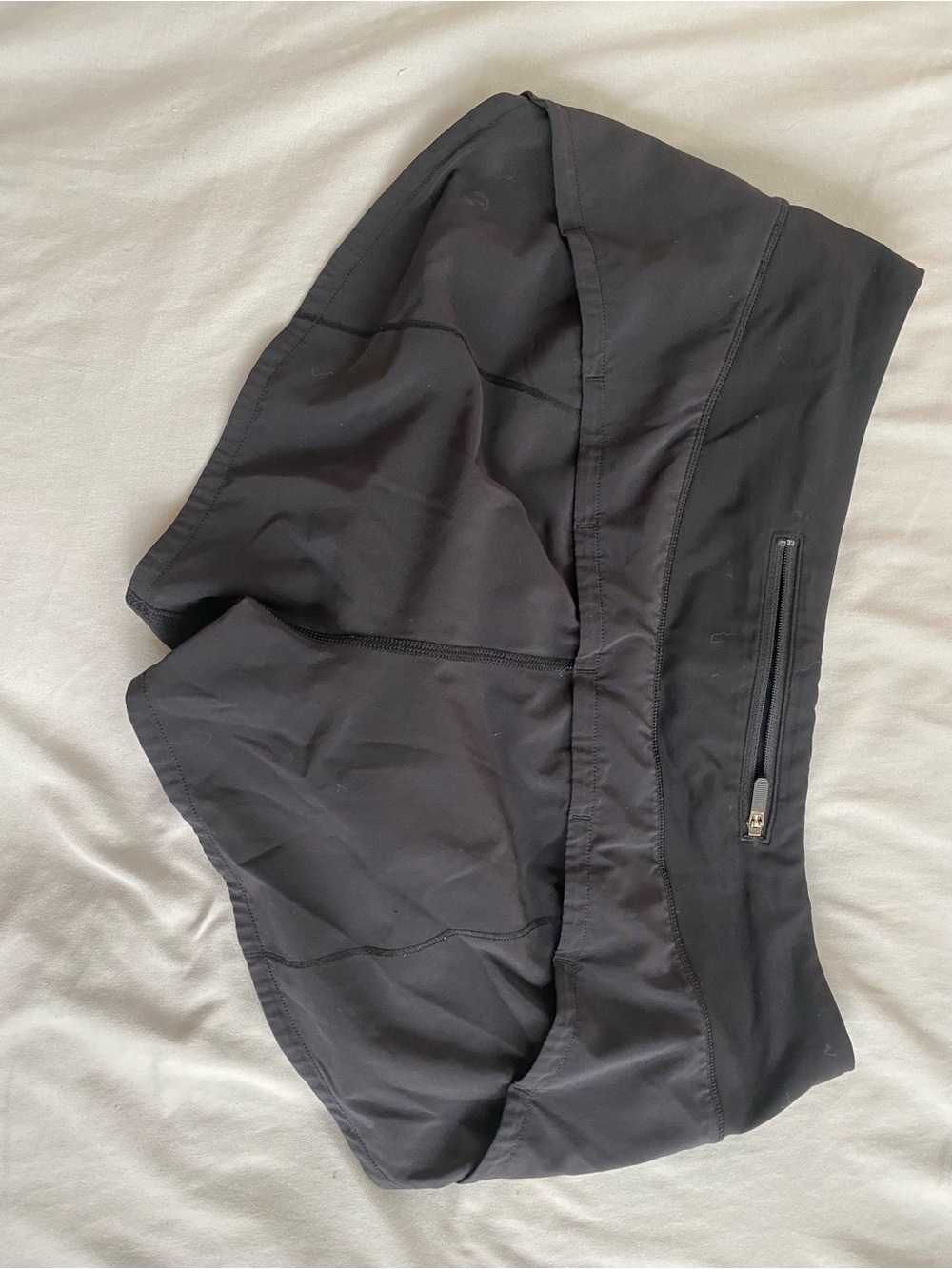 lululemon athletica Black Women's Athletic Shorts with Zip Pocket